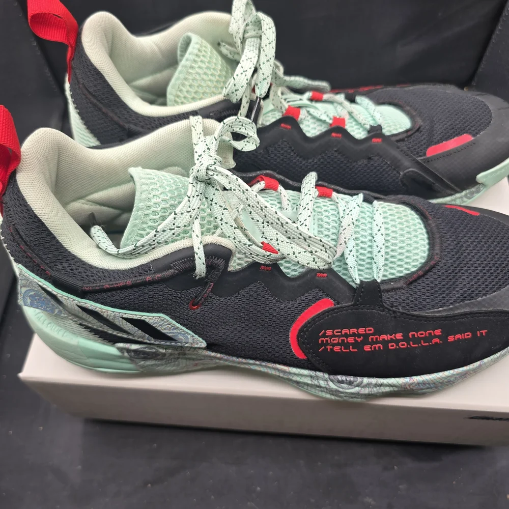 adidas Athletic Shoes - Black, Red,‎ Mint Green